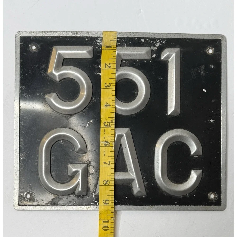 Vintage Vehicle Registration Plate Raised Characters‎ 1903-1973 Rare Collectors